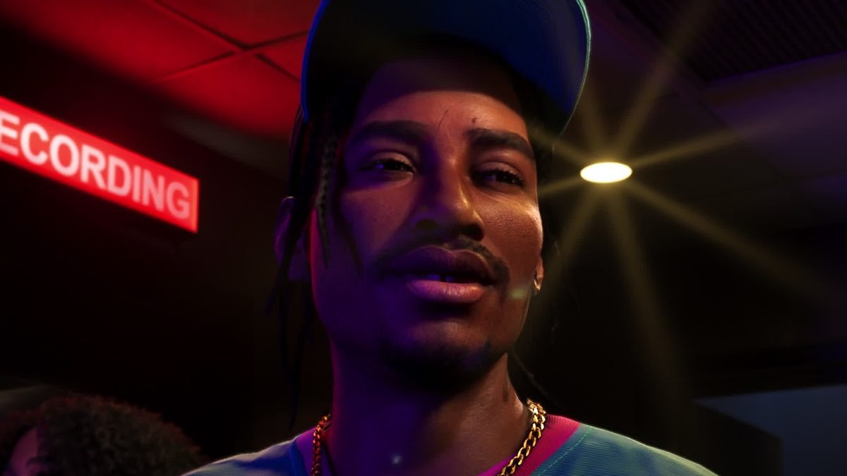Quadro do vídeo de Dre'Quan Priest no site oficial de GTA VI