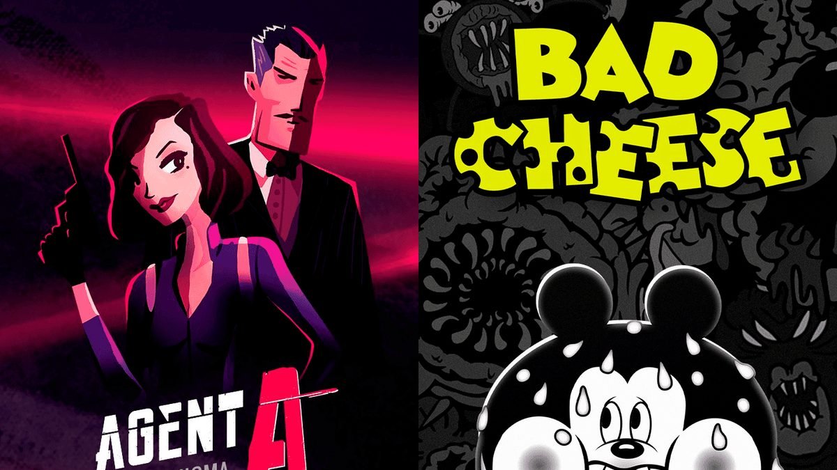 Arte de divulgação dos jogos grátis da Epic Games, Agent A e Bad Cheese