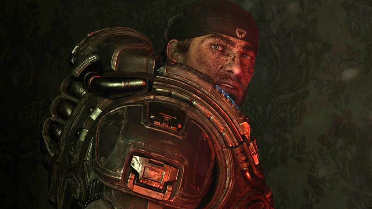 Marcus Fenix em arte de Gears of War: E-Day