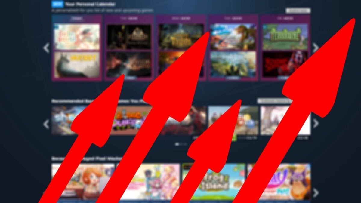 Ilustração sobre o recorde de usuários simultâneos da Steam