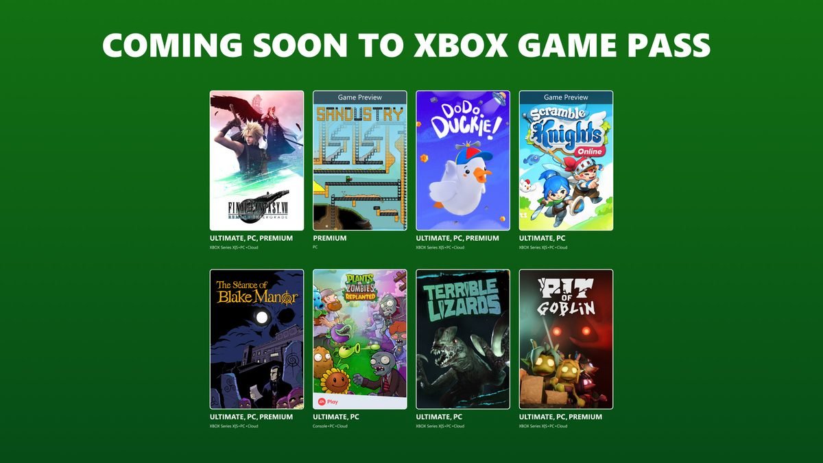 Arte da segunda leva de jogos do Xbox Game Pass em outubro